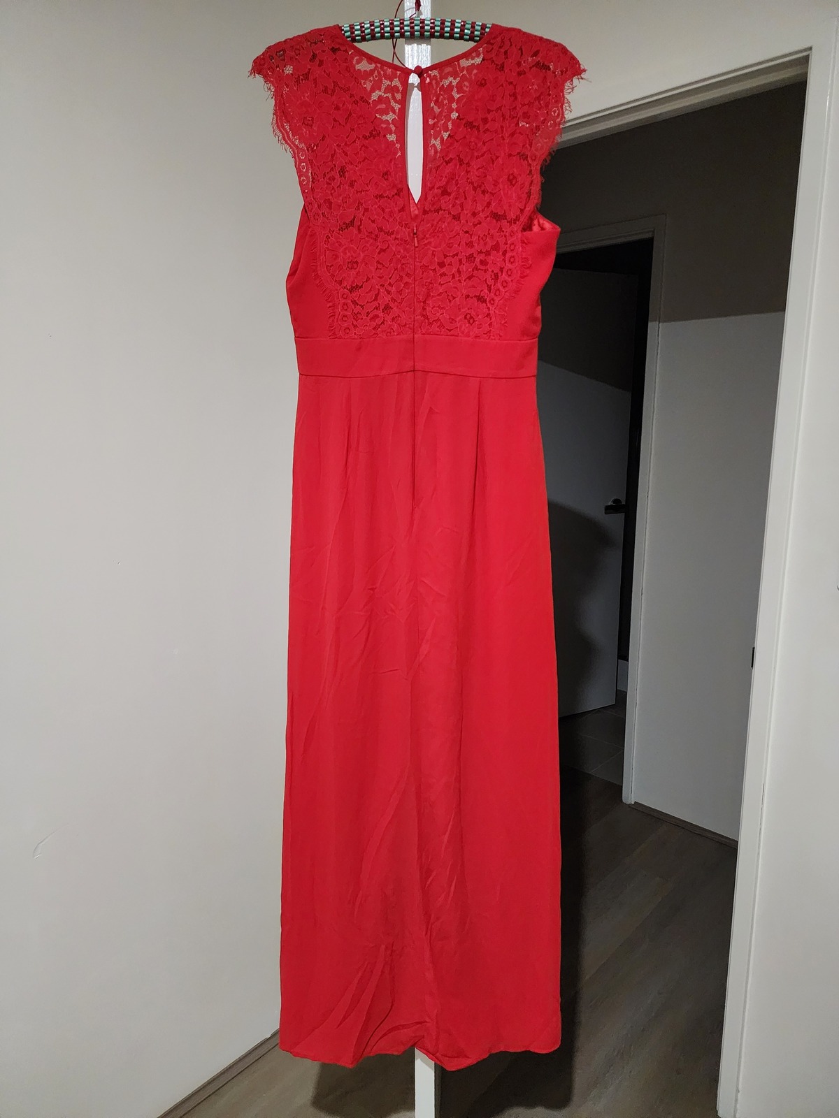 Red Long Lace Dress