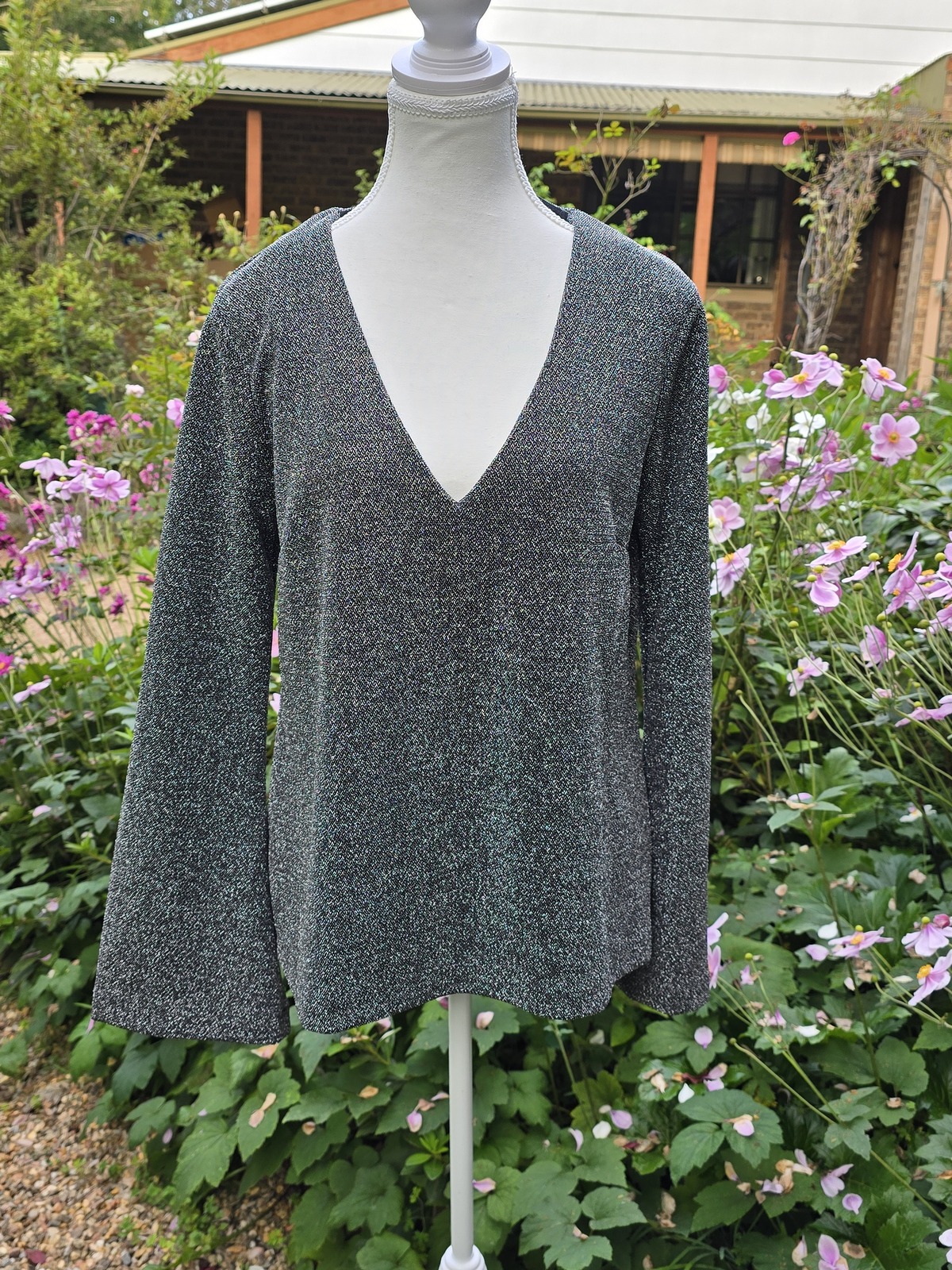 Metallic Shimmer Jumper Sz M