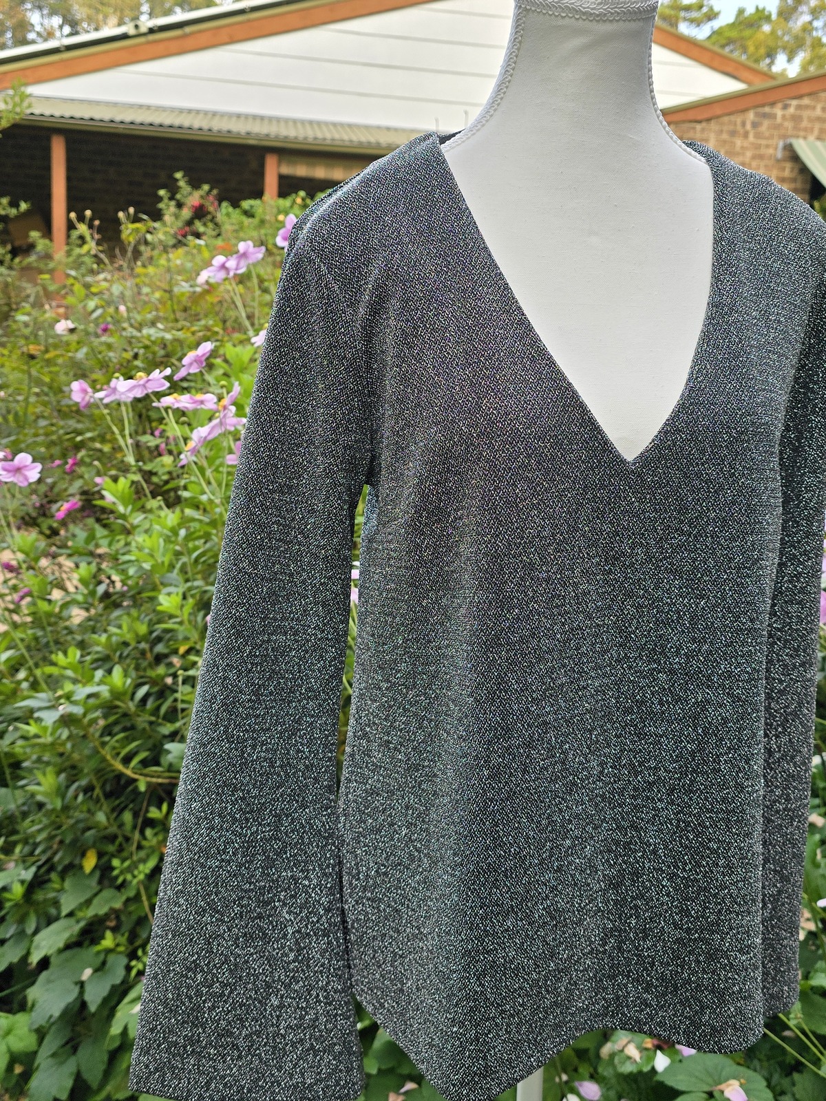 Metallic Shimmer Jumper Sz M