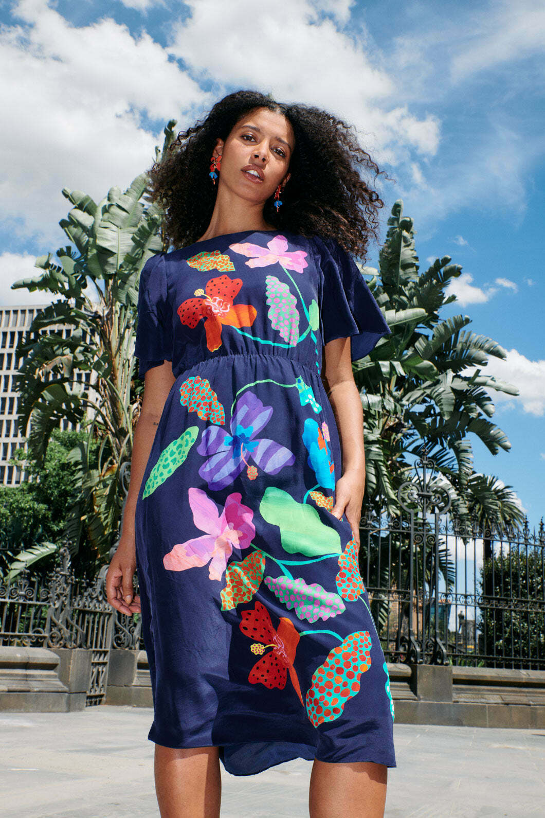 Gorman Trippy Flowers Placement Dress - AirRobe