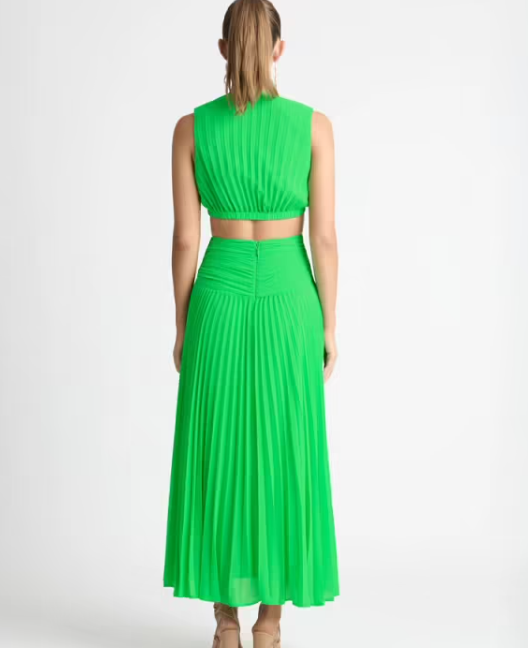 Sheike MARILYN PLEAT DRESS GREEN - AirRobe Sheike MARILYN PLEAT DRESS GREEN - AirRobe