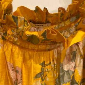 Graceland Yellow Floral Off The Shoulder Top Blouse