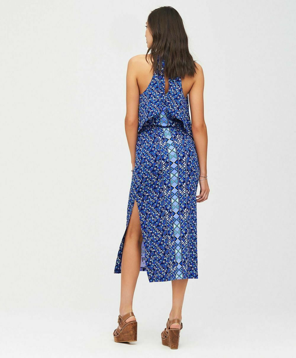 Totem Blue High Neck Midi Dress RRP$199