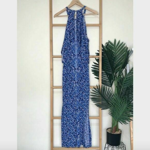 Totem Blue High Neck Midi Dress RRP$199