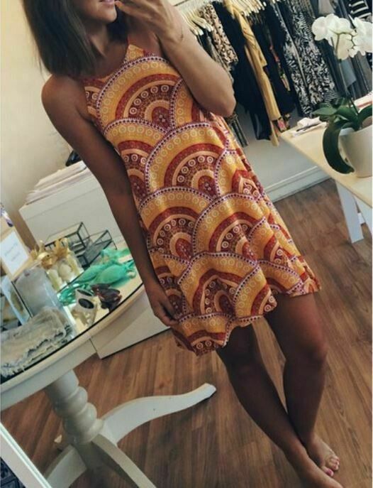 Amante Sun Yellow Open Back Mini Dress RRP$159