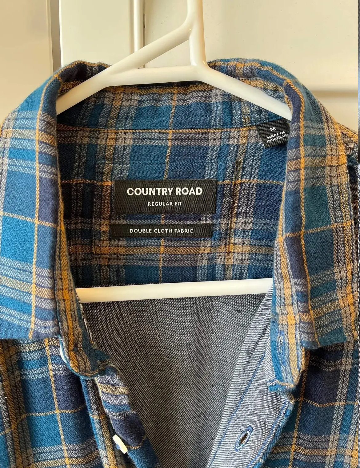 Regular Fit Double Cloth Shirt Petrol Blue Medium