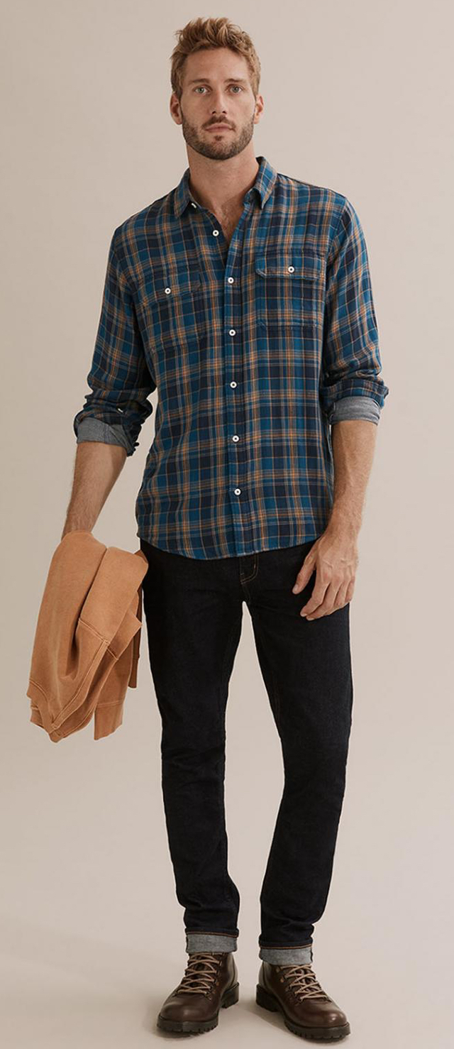 Regular Fit Double Cloth Shirt Petrol Blue Medium