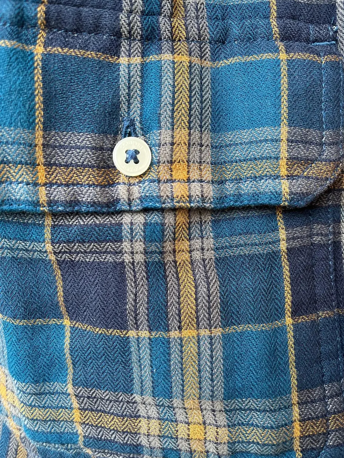 Regular Fit Double Cloth Shirt Petrol Blue Medium