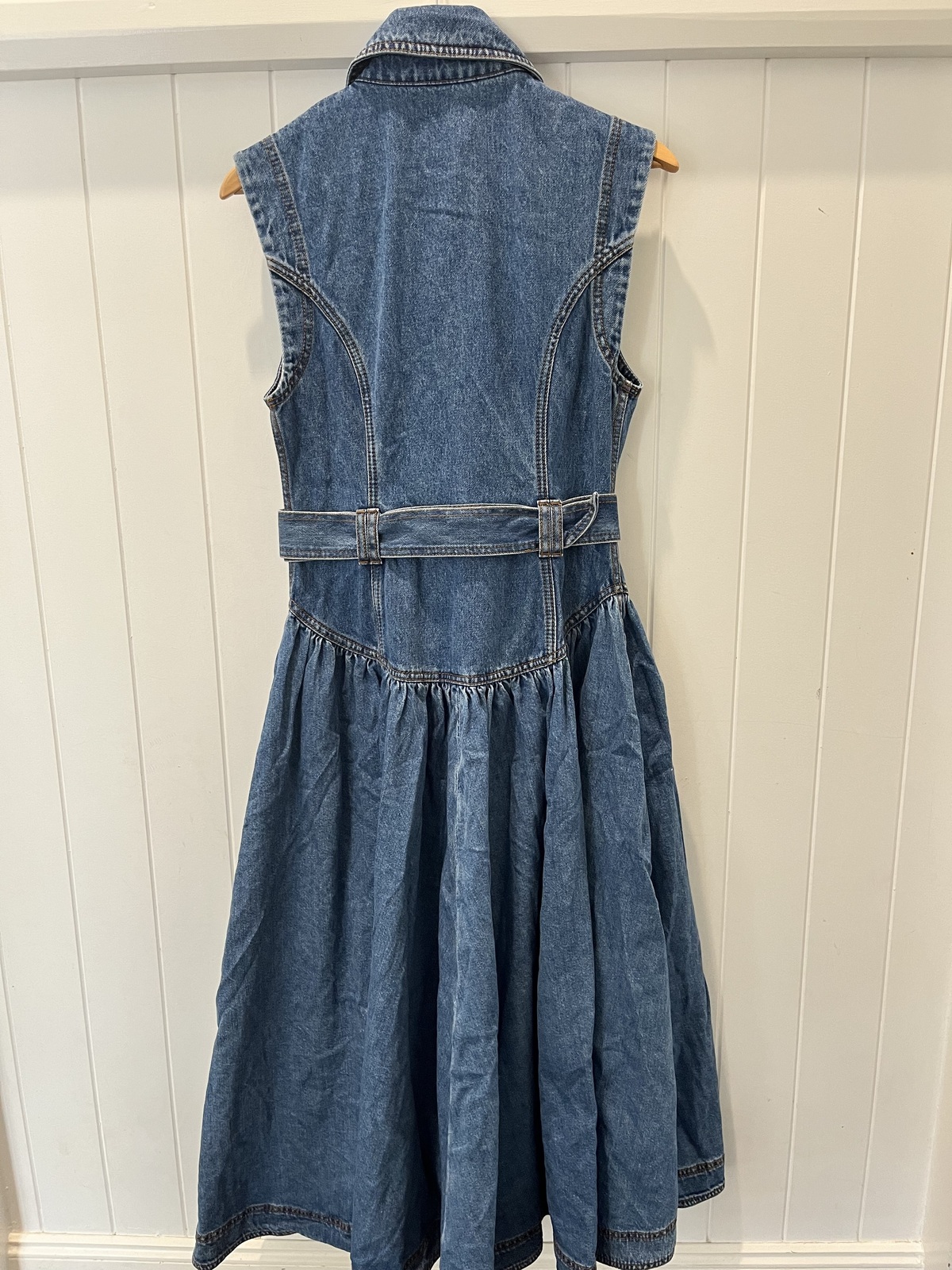 Elena midi denim dress 6 new