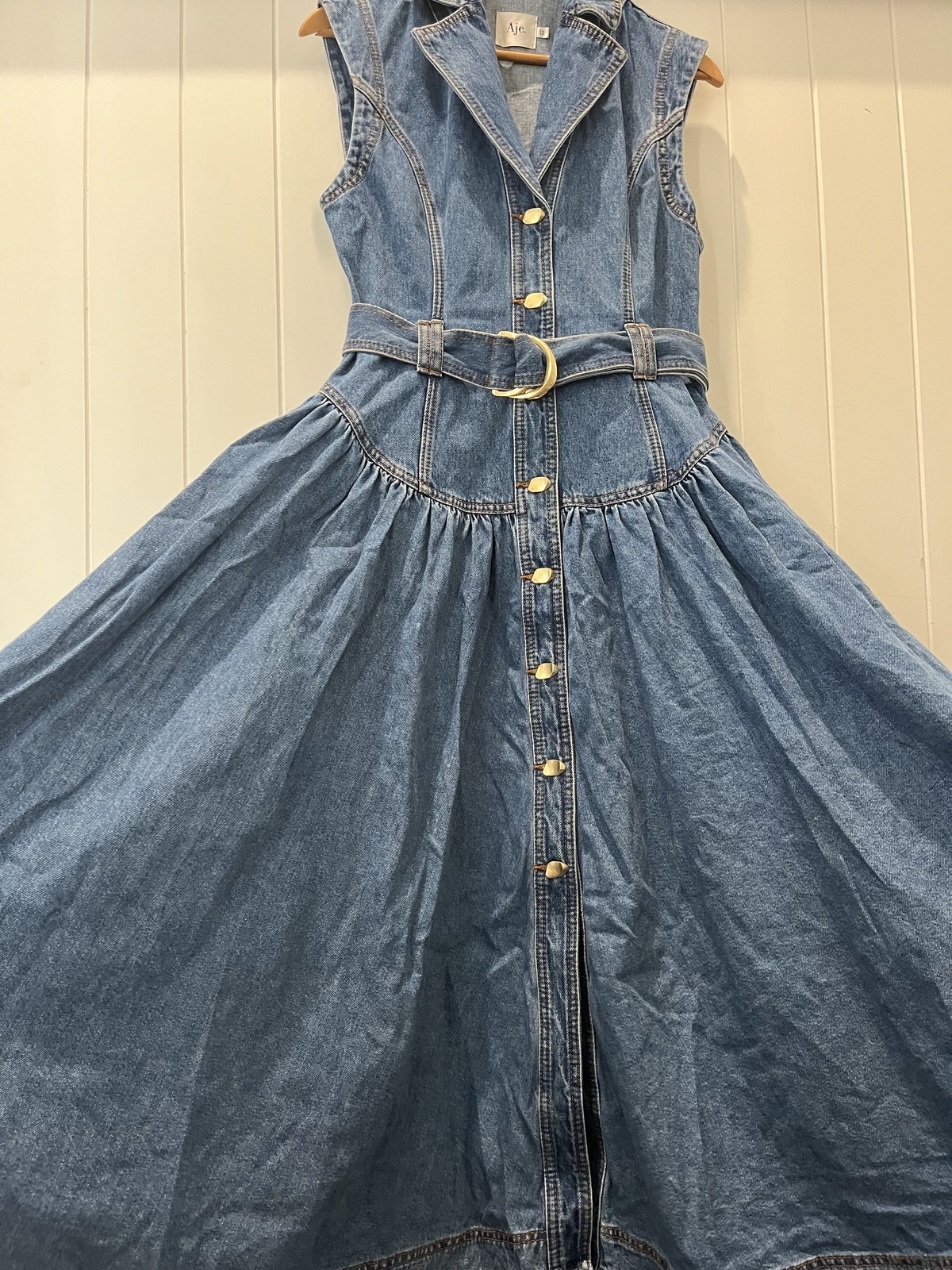 white christmas dresses Elena Denim Midi Skirt | Light Wash Blue main image 0