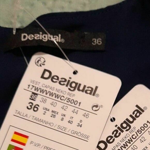 Capas Neko Blue Layered Sleeveless Shift Dress NWT