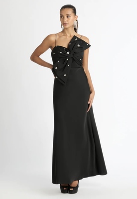 Sheike Audrina Black Maxi Gown/Dress in size 12 - AirRobe