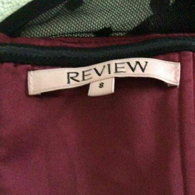 Cornelia Black Maroon Satin Black Mesh Wedding Cocktail Dress