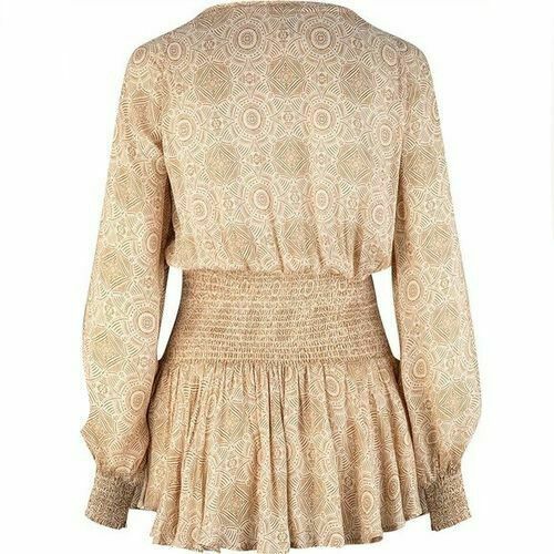 Indra Aida Ivory Long Sleeve Mini Dress RRP$239