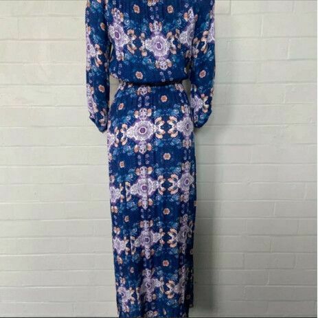 Mimosa Blue Off The Shoulder Maxi Dress