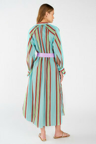 Siesta Stripe Shirt Dress Sea Spray