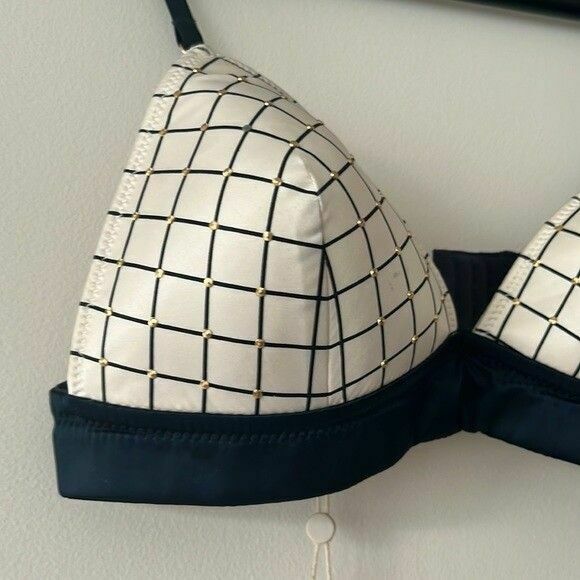 Ivory Symbol Of Our Past Studded Soft Cup Bra