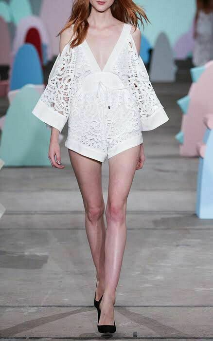 Keep Me There White Lace Overlay Kimono Sleeve Playsuit