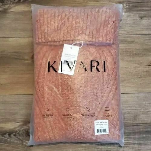 Leigh Rust Orange Winter Cable Knit Turtleneck Sweater Dress NWT