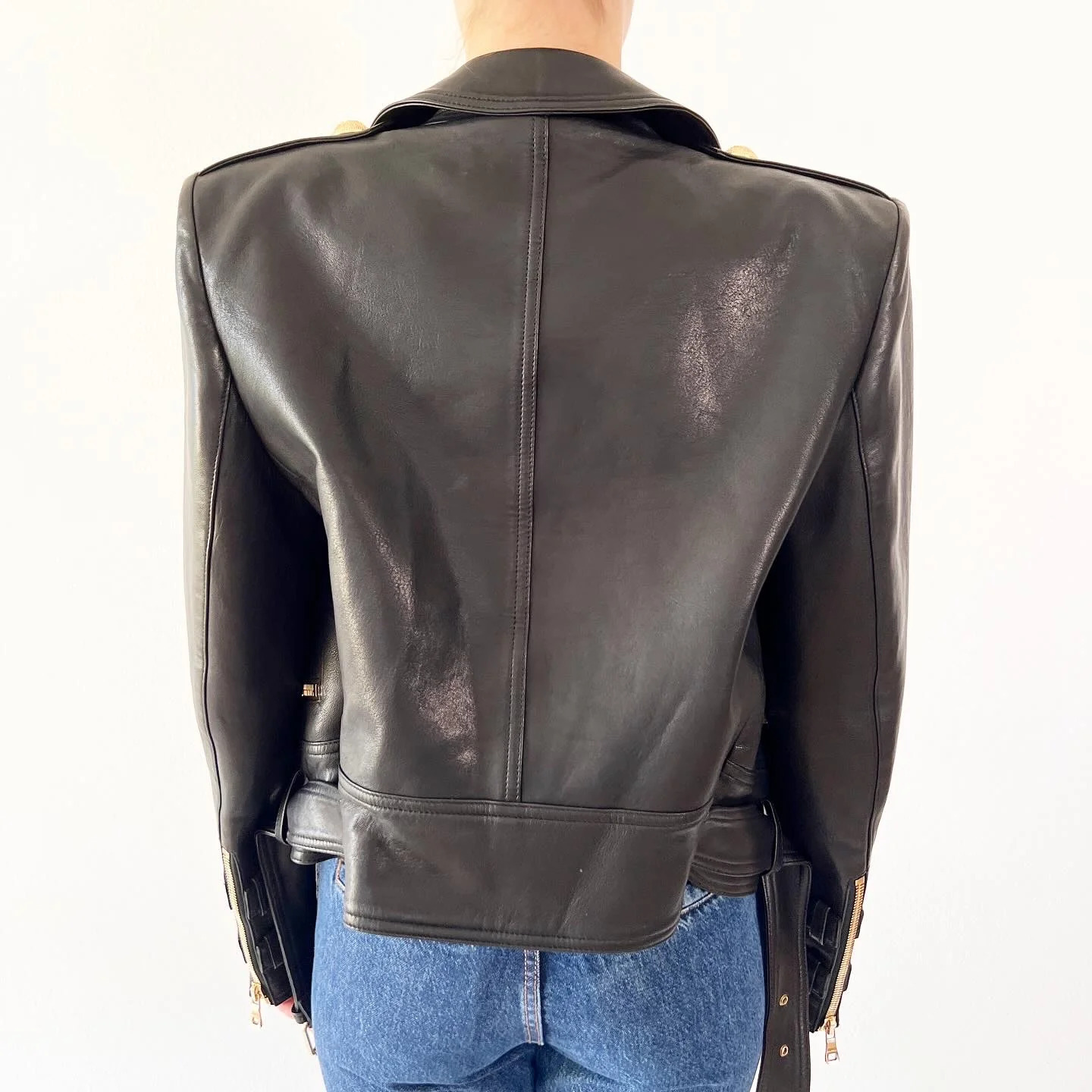 BALMAIN レザーボンバージャケット/サイズ46 BANANA REPUBLIC公式オンラインストア | オーバーサイズ レザー