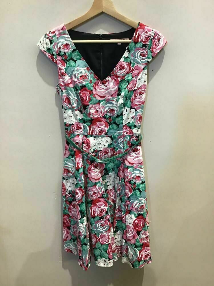 Hydrangea Rose Fit & Flare Dress RRP$289