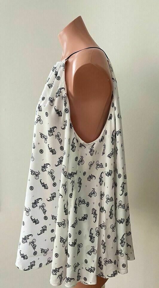 My Generation White Black Paisley Swing Cami Top NWT RRP$275