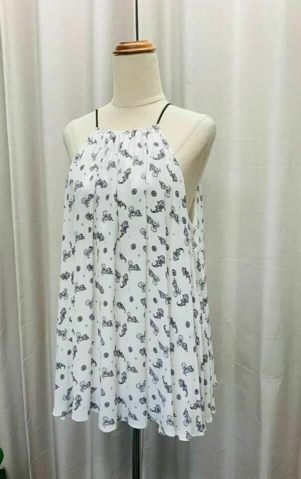 My Generation White Black Paisley Swing Cami Top NWT RRP$275