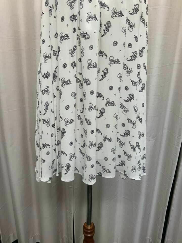 My Generation White Black Paisley Swing Cami Top NWT RRP$275