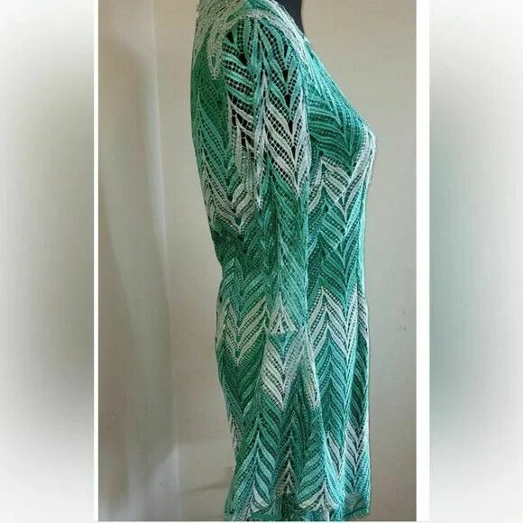 Rise And Fall Green Lace Overlay Bell Sleeve Mini Dress