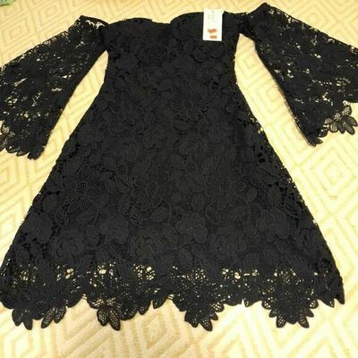 knee length dresses for ladies Amelia Floral Embroidered Chiffon Lace Translucent Bridesmaid Dress US main image 1