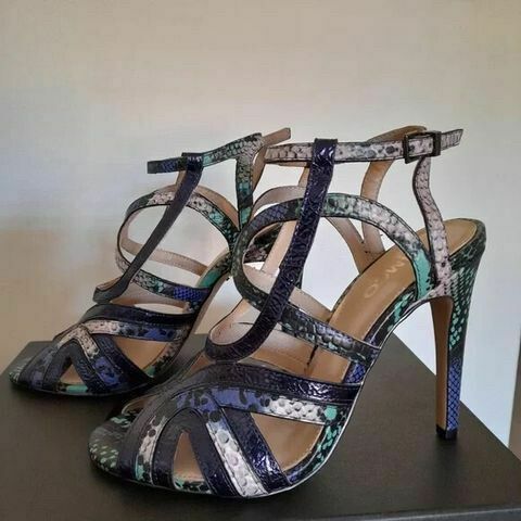 Eclipse Chica Leather Strappy Stiletto Heels NEW RRP$249