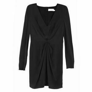 Zimmermann Silk Ray Black Long Sleeve Mini Dress - AirRobe