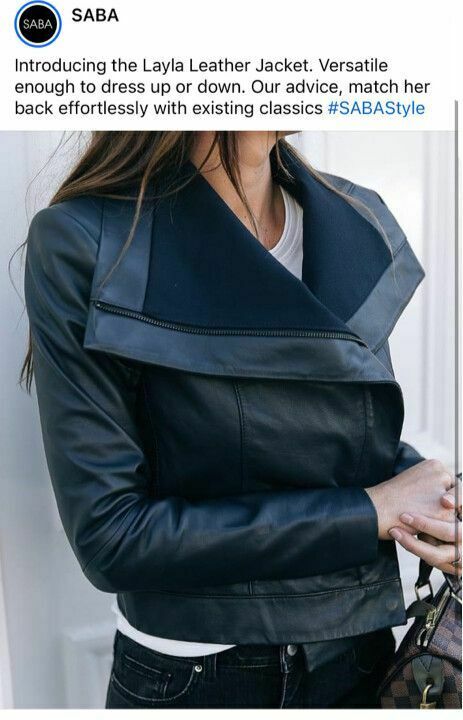 Layla Navy Leather Jacket RRP$799