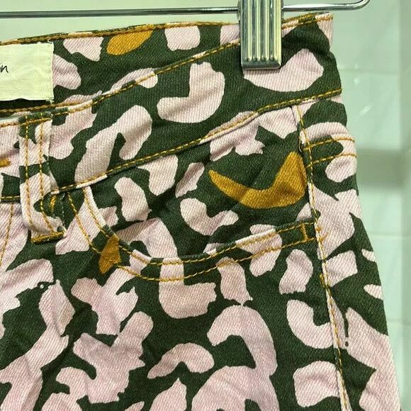 Claire Johnson Medusas Hair Pink Animal Print Denim Skinny Jeans