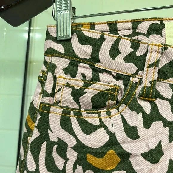 Claire Johnson Medusas Hair Pink Animal Print Denim Skinny Jeans