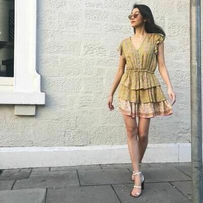 Spell & The Gypsy Collective Dahlia Ra Ra Bronze Mini Dress - AirRobe