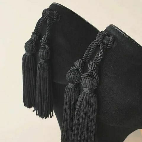 Suede Leather Black T-Bar Peep Toe Heels