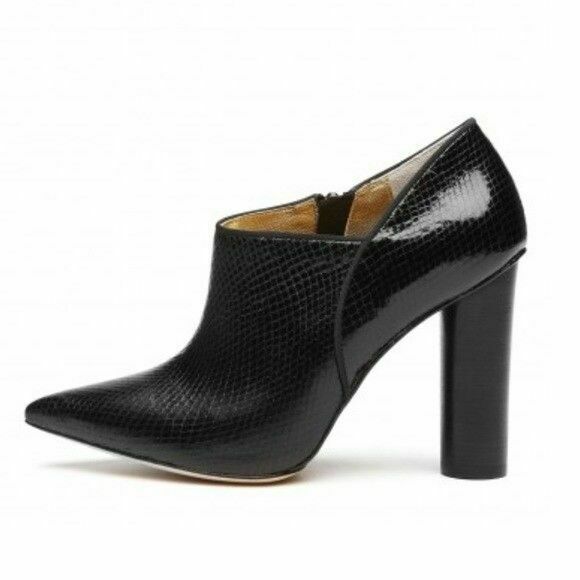 Leather Kiddo Black Booties Pointed Toe Winter Ankle Boots 