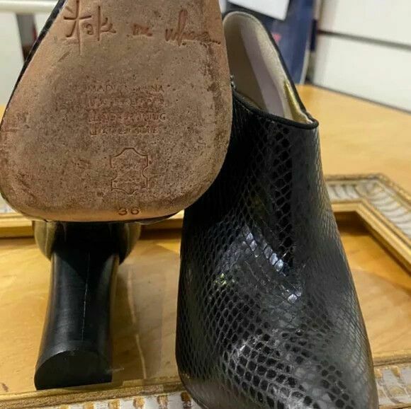 Leather Kiddo Black Booties Pointed Toe Winter Ankle Boots 