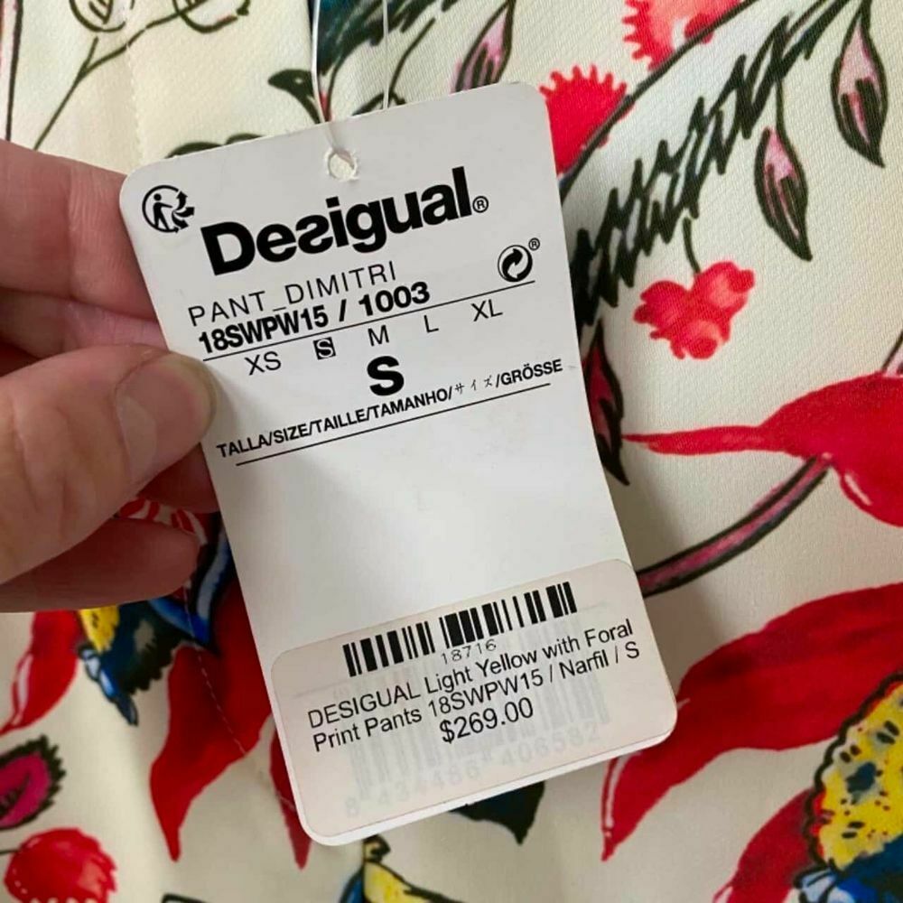 Dimitri Cream Floral Wide Leg Pants NWT RRP$269