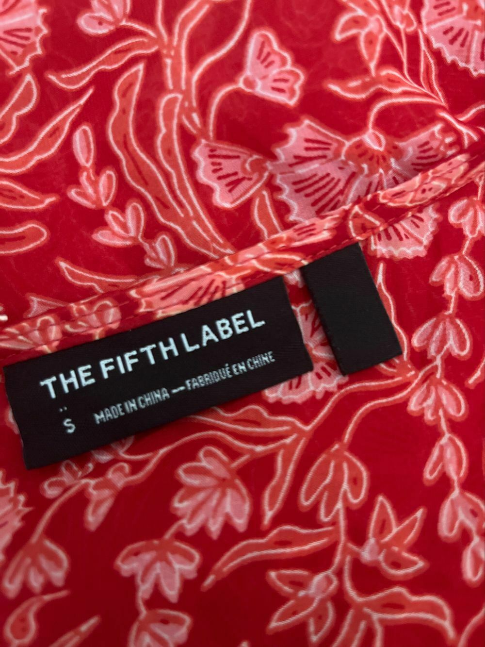  Red Sheer Floral Long Sleeve Cold Shoulder Maxi Wrap Dress