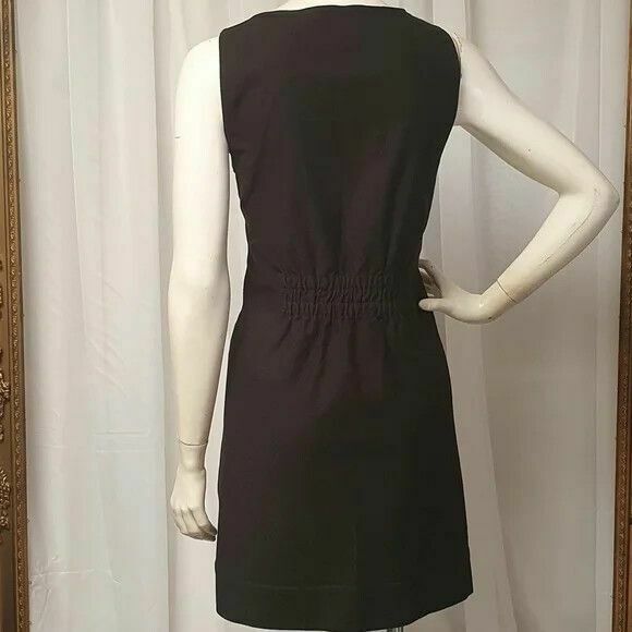 Black Sleeveless Pinafore Denim Mini Dress