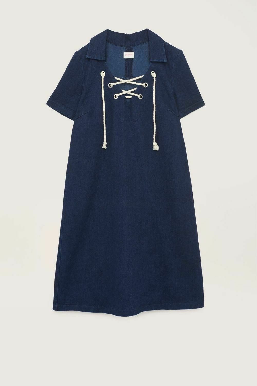 Spells Cotton Denim Shift Shirt Dress