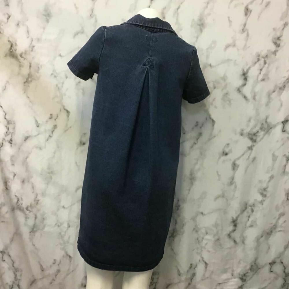 Spells Cotton Denim Shift Shirt Dress