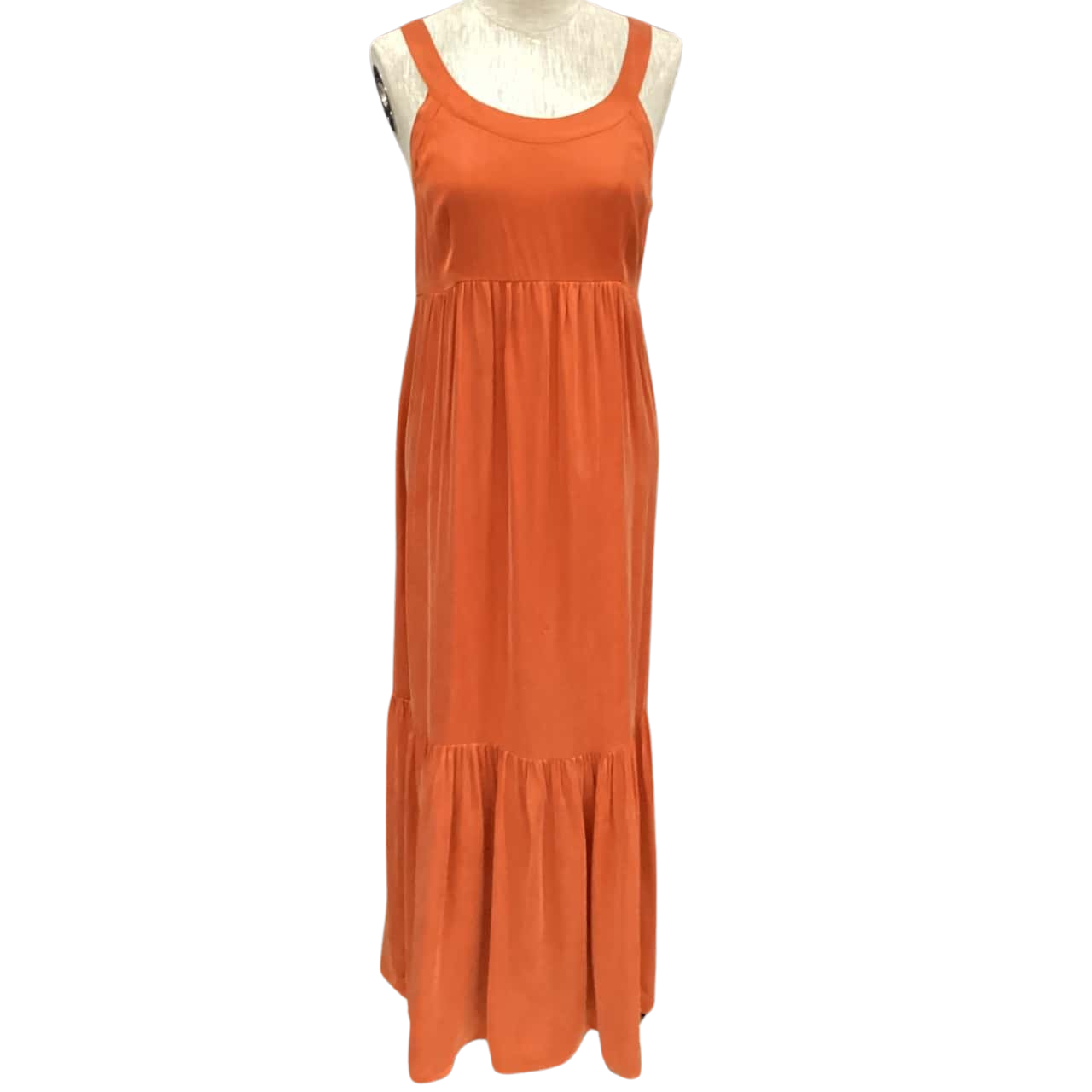 Rust Orange Tiered Maxi Dress