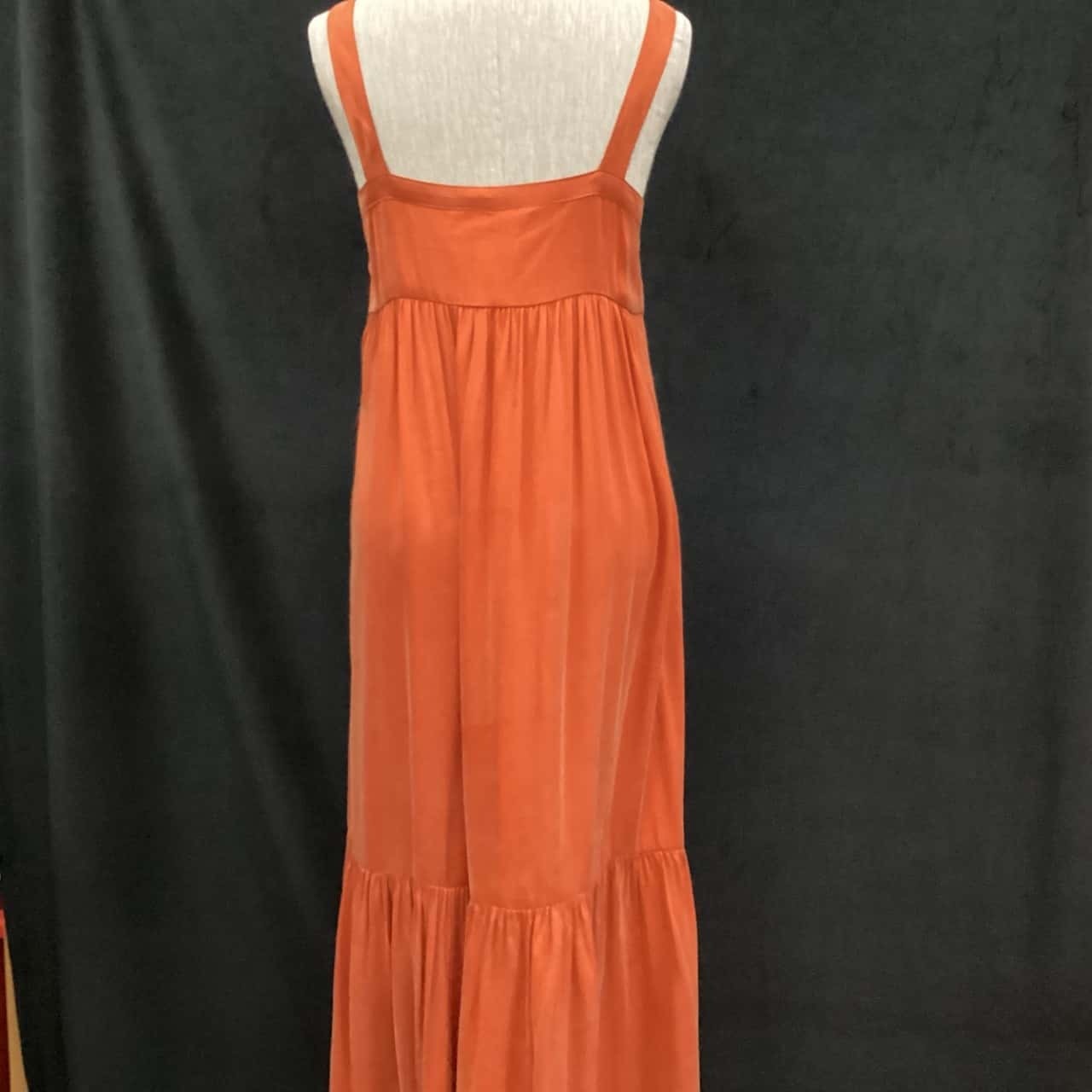 Rust Orange Tiered Maxi Dress