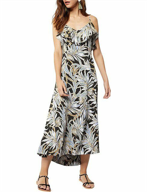 witchery green floral dress Witchery floral dress