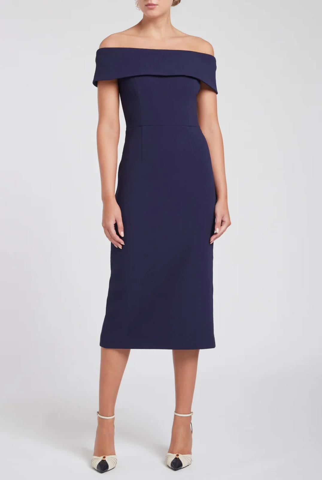 【REBECCA VALLANCE】Lorelei Off The Shoulder Midi Dress Rhosen Off The Shoulder Midi Dress – Rebecca Vallance
