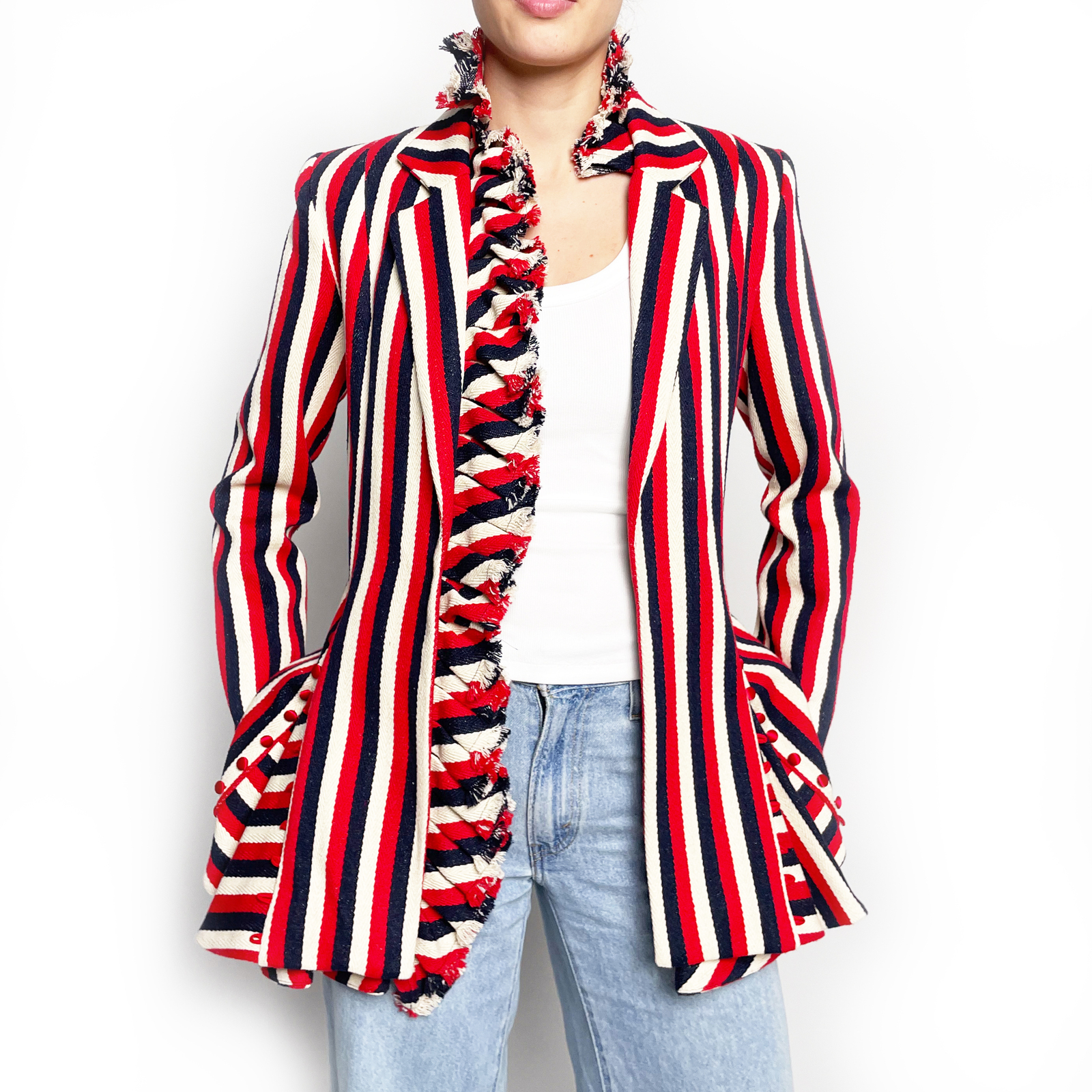 MAGGIE MARILYN Striped Jacket Sz AirRobe