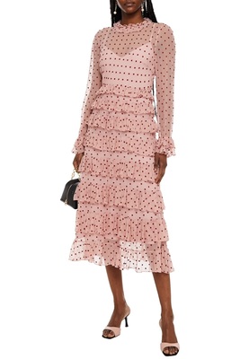 zimmermann rosa silk tiered dress Zimmermann Tiered Lace Maxi Dress